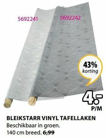 Jysk Bleikstarr vinyl tafellaken aanbieding