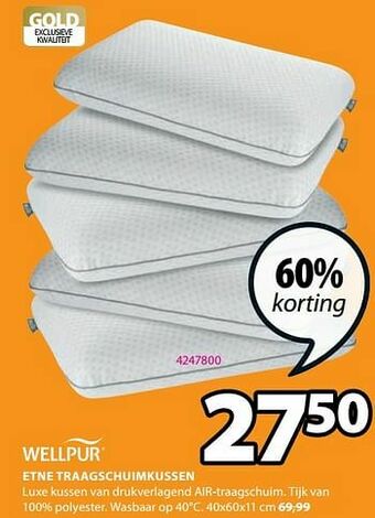 Etne traagschuimkussen