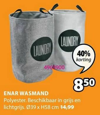 Jysk Enar wasmand aanbieding