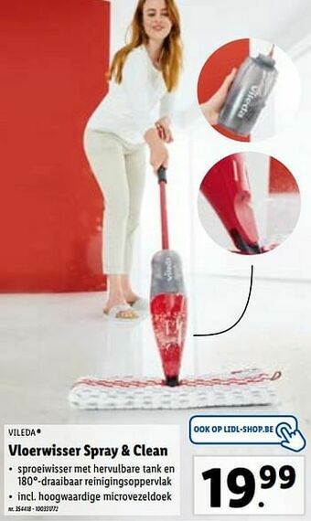 Lidl Vileda vloerwisser spray + clean aanbieding