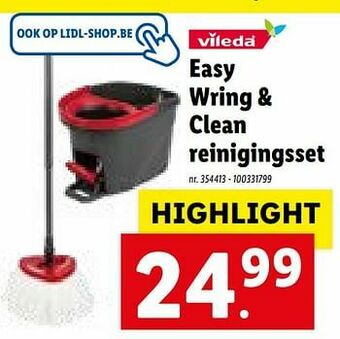 Lidl Easy wring + clean reinigingsset aanbieding