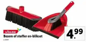 Lidl Bezem of stoffer en-blikset aanbieding