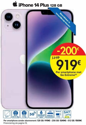 Carrefour Iphone 14 plus 128gb aanbieding