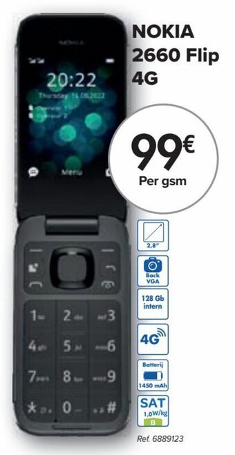 Carrefour Nokia 2660 flip 4g aanbieding