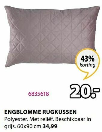 Jysk Engblomme rugkussen aanbieding