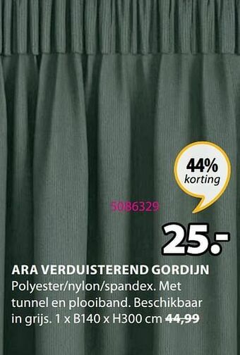 Jysk Ara verduisterend gordijn aanbieding