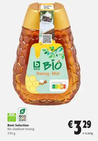 Colruyt Boni selection bio vloeibare honing 250g aanbieding