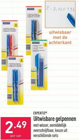 Uitwisbare gelpennen