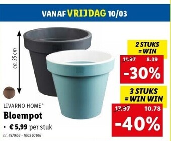Lidl Bloempot aanbieding