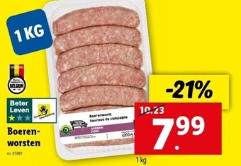 Lidl Boerenworsten aanbieding