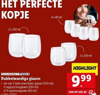 Lidl Dubbelwandige glazen aanbieding