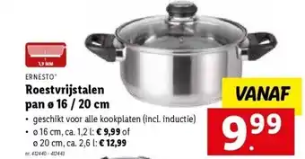 Lidl Roestvrijstalen pan ø 16 / 20 cm aanbieding