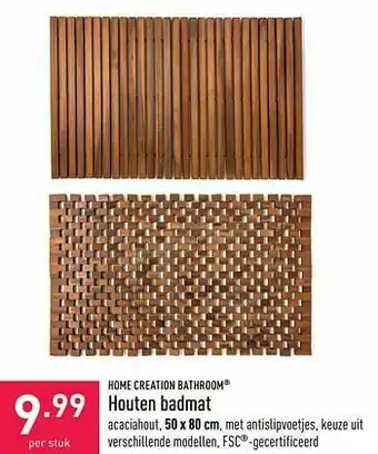 ALDI Houten badmat aanbieding
