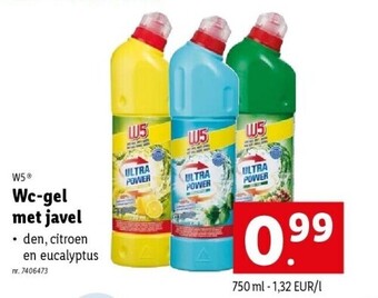 Lidl Wc-gel met javel aanbieding