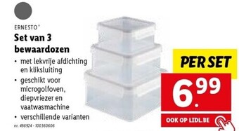 Lidl Set van 3 bewaardozen aanbieding