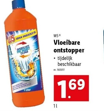 Lidl Vloeibare ontstopper aanbieding