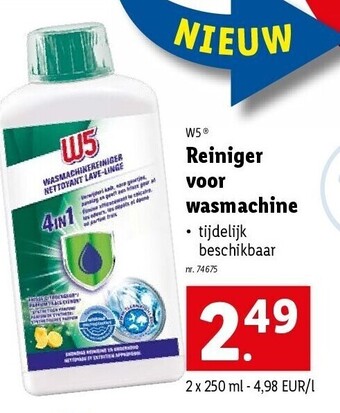 Lidl Reiniger voor wasmachine aanbieding