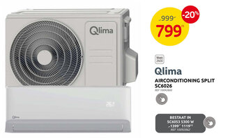 Brico Qlima airconditioning split SC6026 aanbieding