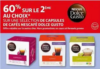 Auchan Sur une selection de capsules de cafes nescafe dolce gusto aanbieding