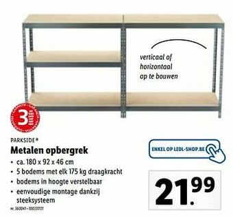 Lidl Metalen opbergrek aanbieding
