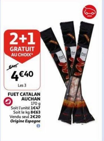 Auchan Fuet catalan auchan 170g aanbieding