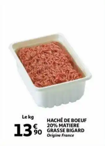 Hache de boeuf 20% matiere grasse bigard le kg