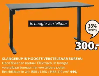 Bureau in hoogte verstelbaar Slangerup