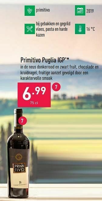 ALDI Primitivo puglia igp aanbieding