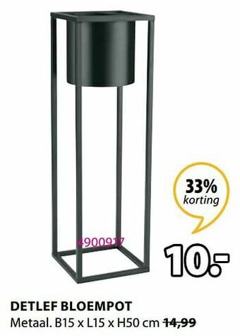 Jysk Detlef bloempot aanbieding