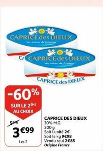 Auchan Caprice des dieux 200g aanbieding
