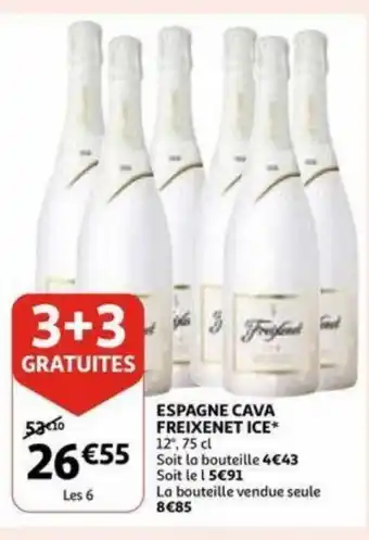 Auchan Freixenet ice espagne cava 12%, 75cl aanbieding
