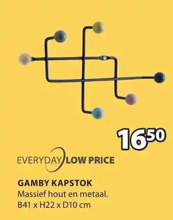 Jysk Kapstok Gamby aanbieding