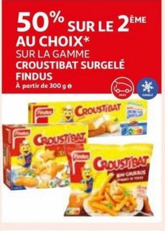 Auchan Sur la gamme croustibat surgele findus aanbieding
