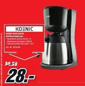 Koenic (KCM 2220 B) Kothezetapparaat