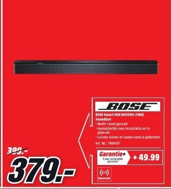 MediaMarkt Bose Smart 300(843299-2100) Soundbar aanbieding
