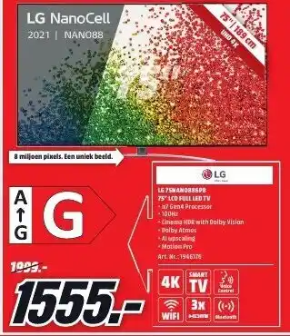 MediaMarkt LG 75NAN0886P8 75" LCD Full Led TV aanbieding