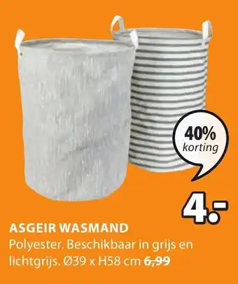 Jysk Wasmand Asgeir aanbieding