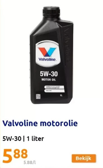 Action Valvoline motorolie aanbieding