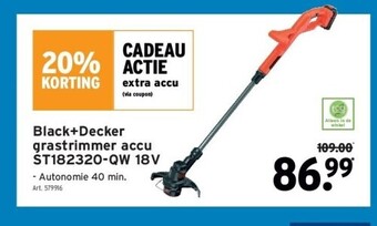 GAMMA Black+decker grastrimmer accu st182320-qw 18v aanbieding