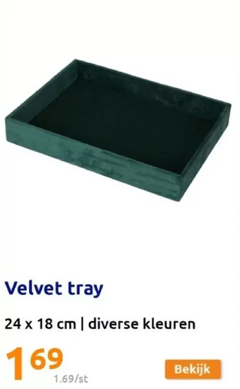 Action Velvet tray aanbieding