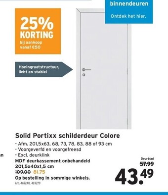 GAMMA Solid portixx schilderdeur colore aanbieding
