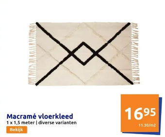 Action Macramé vloerkleed aanbieding