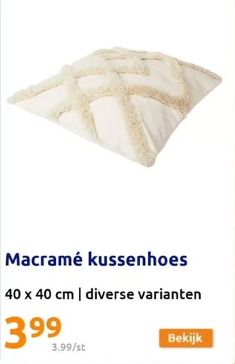 Action Macramé kussenhoes aanbieding