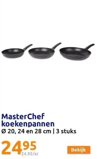 Action Masterchef koekenpannen aanbieding
