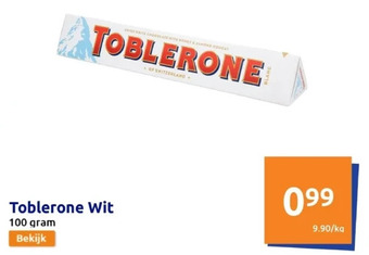 Action Toblerone wit aanbieding