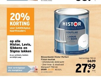 GAMMA Histor perfect finish houtlak aanbieding
