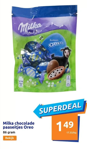 Action Milka chocolade paaseitjes oreo aanbieding