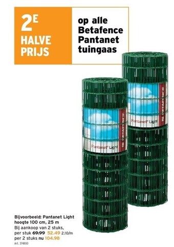 GAMMA Pantanet light hoogte 100 cm, 25 m aanbieding