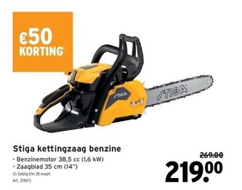 GAMMA Stiga kettingzaag benzine aanbieding