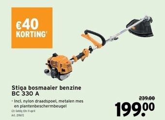 GAMMA Stiga bosmaaier benzine bc 330 a aanbieding